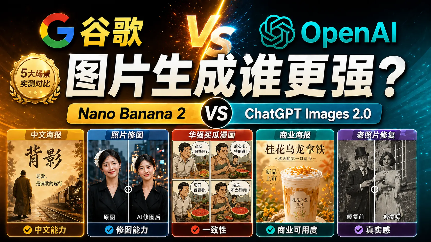NanoBanana2 对比 ChatGPT Images2.0，谁才是真生产力